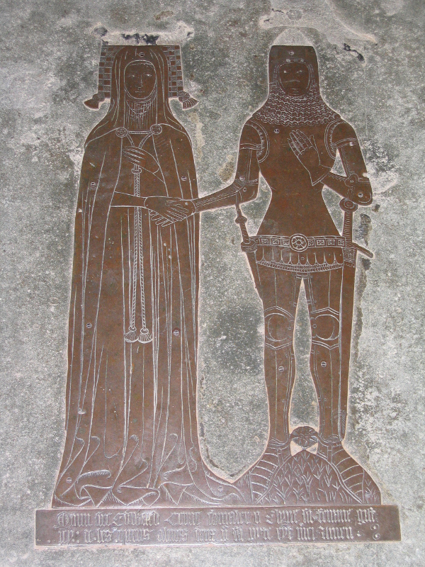 Edward Cerne 1393 and Elyne de Cerne 1418